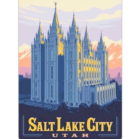 Salt Lake City Utah Travel Magnet - Picture 2 of 2